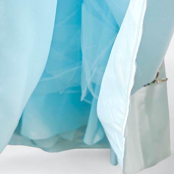 Terani Couture NEW $460 Blue Formal Mermaid Maxi Prom Dress Rhinestones Womens 2 - Picture 6 of 8